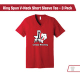67 Lovejoy Ring Spun Cotton V-Neck SS T-Shirts-3-Pack