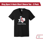 67 Lovejoy Ring Spun Cotton V-Neck SS T-Shirts-3-Pack