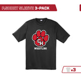 Colleyville Heritage Wrestling Crew Neck Performance SS Tees - 3 Pack