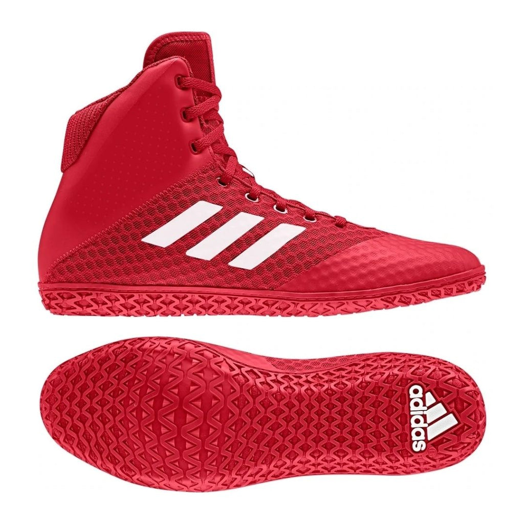 adidas Mat Wizard 4 Wrestling Shoe, color: Red/Black [BC0532