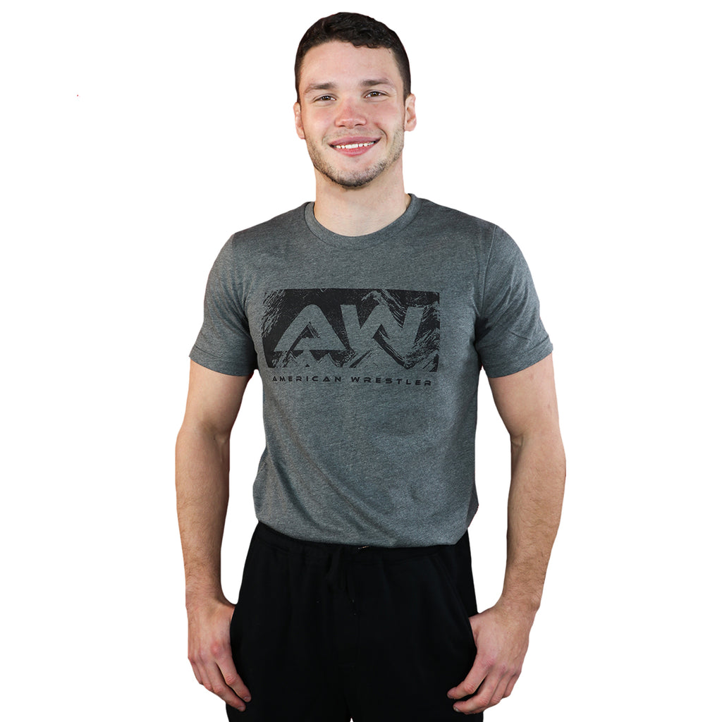 Aw Merch Textured AW Logo – American Wrestler