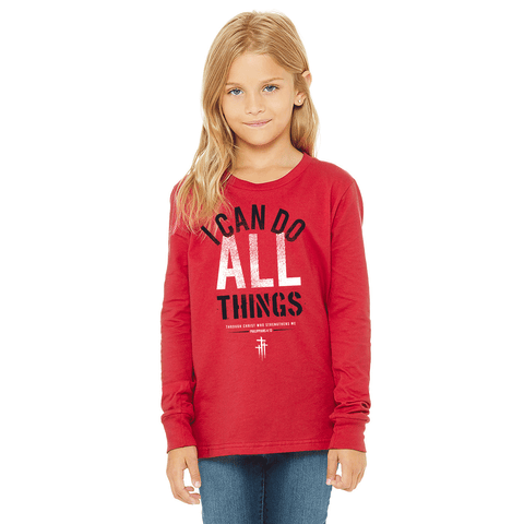 I Can Do All Things Through Christ LS T-Shirt - Youth – American Wrestler